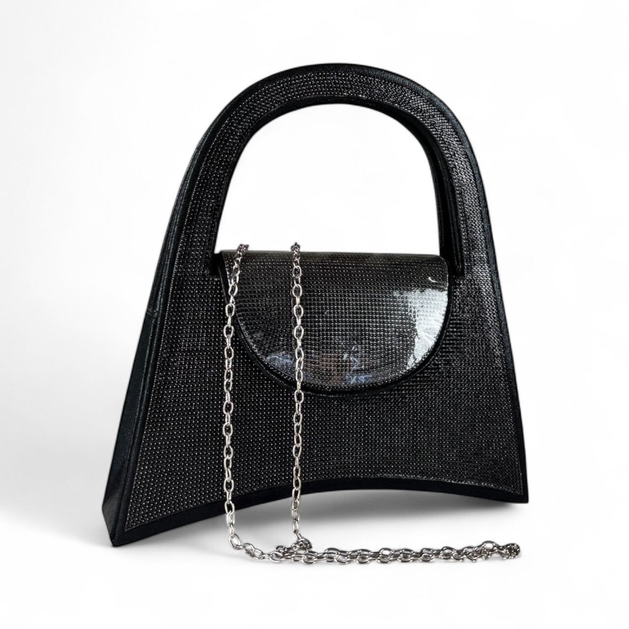 BORSA A MANO BRILLANTINATA