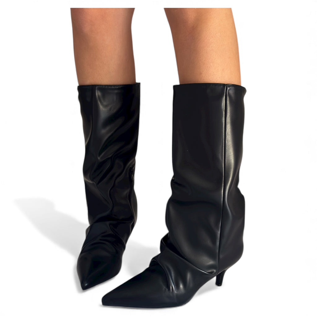 STIVALETTO ECOPELLE BASSO A9837