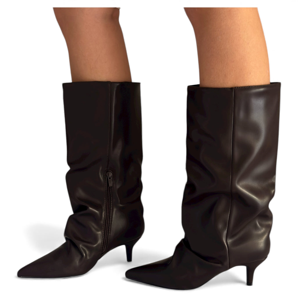 STIVALETTO ECOPELLE BASSO A9837