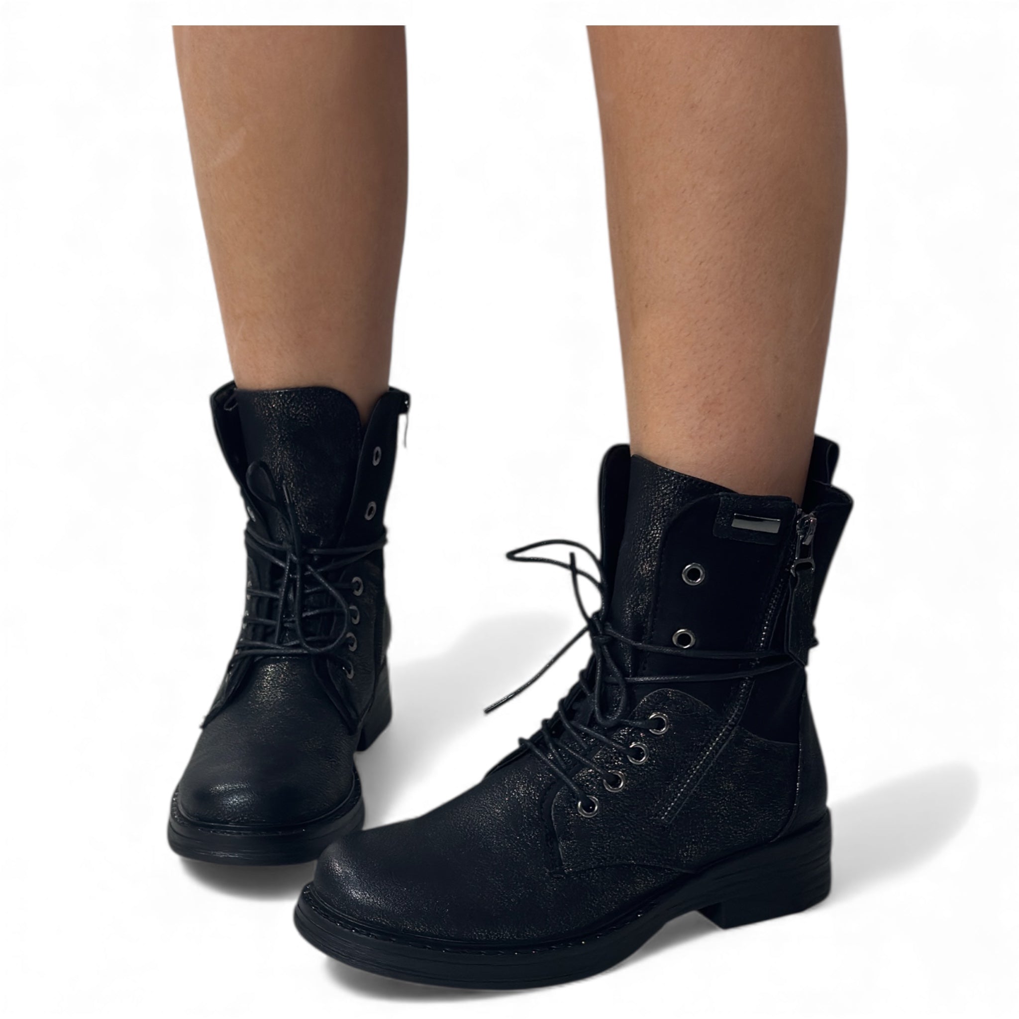 STIVALETTO LACCI ZIP 6285