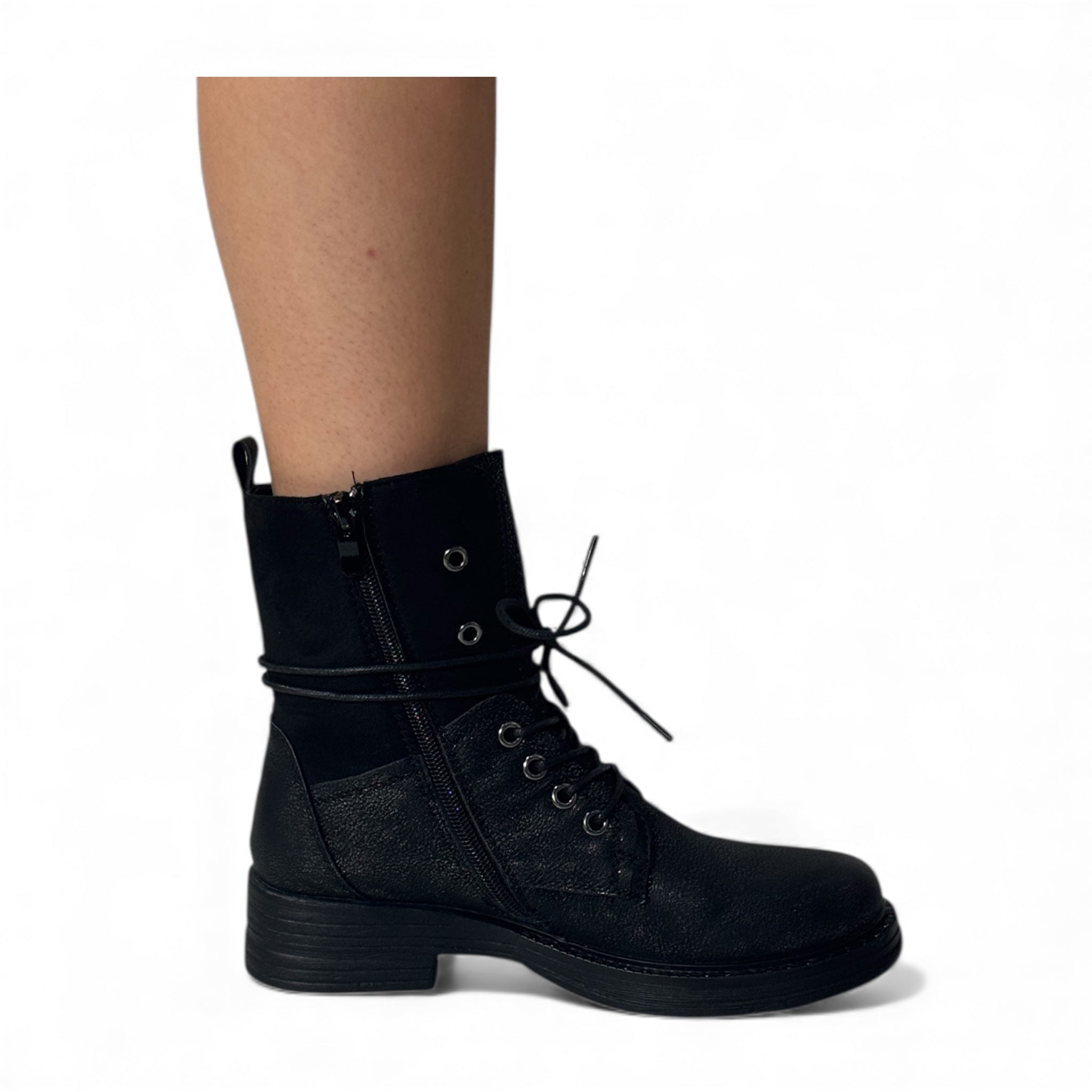 STIVALETTO LACCI ZIP 6285