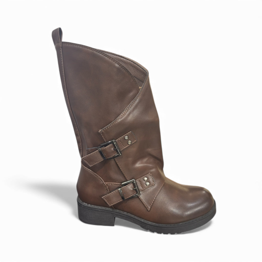 STIVALETTO ECOPELLE FIBBIE Q9AX8110-7