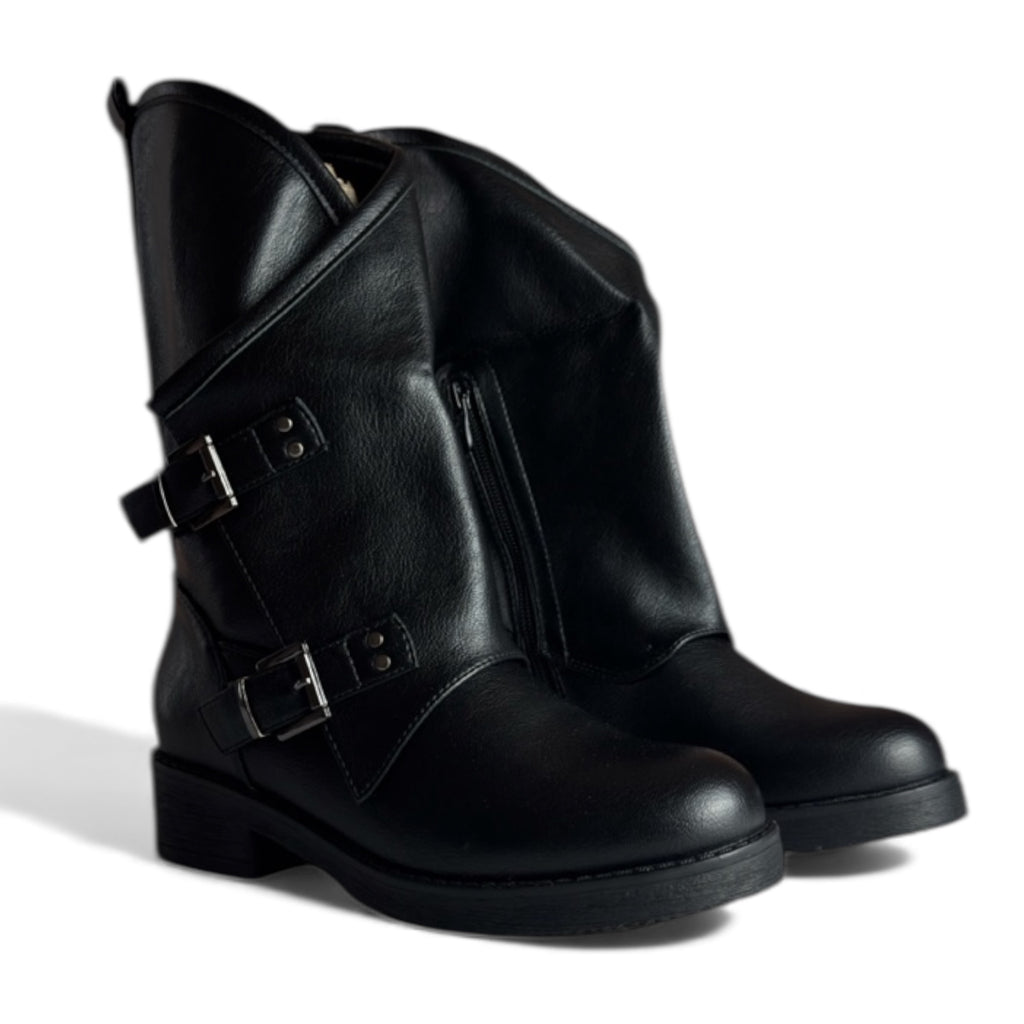 STIVALETTO ECOPELLE FIBBIE Q9AX8110-7