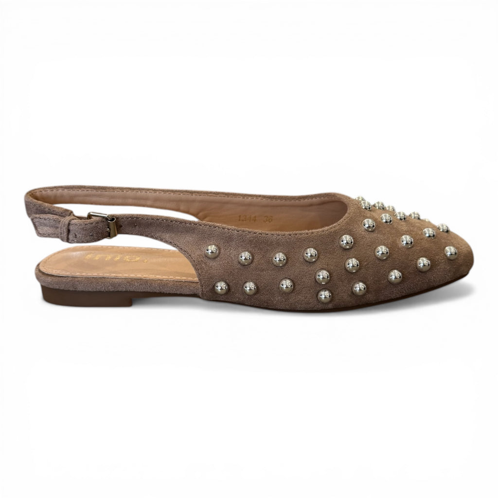 BALLERINA CAMOSCIO BORCHIE 1344