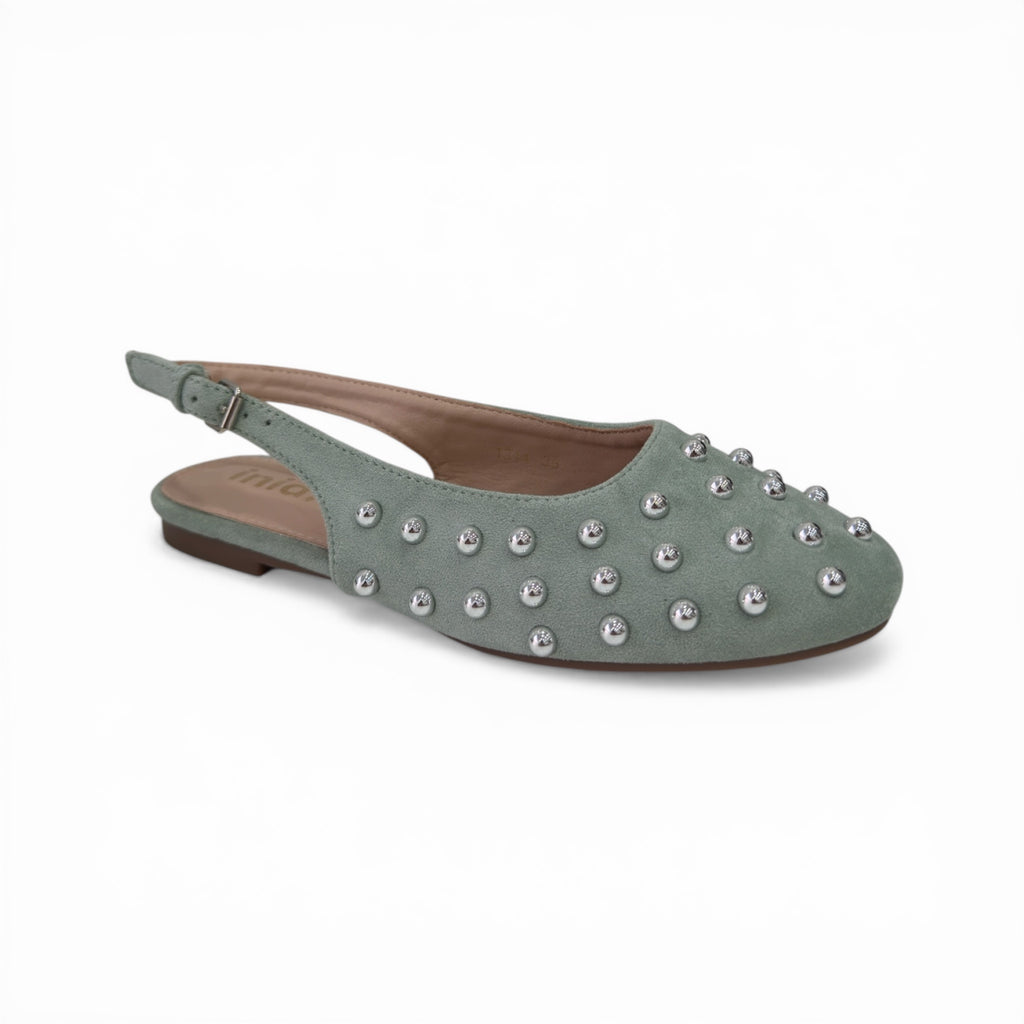 BALLERINA CAMOSCIO BORCHIE 1344